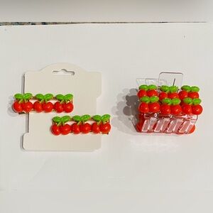 Cherry Hair Clip & Claw Clip Duo